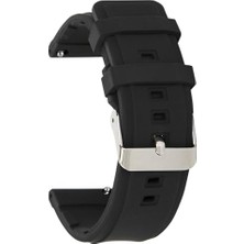 Pratik Ev Saat, 18 Mm-20 Mm-22 Mm-24 mm Uyumlu Delikli Spor Silikon Saat Kordonu Kayışı M02