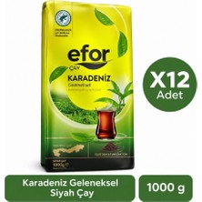 Efor Çay Efor Karadeniz Dökme Siyah Çay 1000 G-12\'li Koli