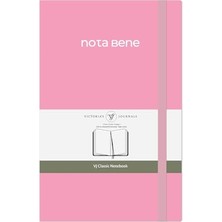 Pratik Ev Nota Bene Classic Sert Kapak Defter (Pembe, 13X21 Cm)