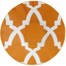 Pratik Ev Morocco Desen3 Turuncu Ergonomik Çay Tabağı 12 cm
