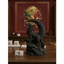 Eosanthe Kurt ve Hilal Osmanlı Heykeli - Ofis ve Makam Odası Lüks Masa Üstü Dekoratif Heykel ( 16 cm x 10 cm )