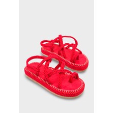 Capone Outfitters Eden Dolgu Topuk İpli Kadın Sandalet