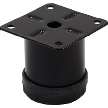 Pratik Ev Siyah Metal Mobilya Ayağı, 42 mm Çap, 5 Cm, 4 Adet