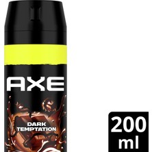 Axe Erkek Sprey Deodorant Dark Temptation XL 48 Saat Etkileyici Koku 200 ml