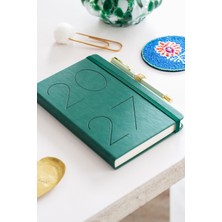 Matt Notebook 2027 Yılı 13X21 cm Günlük Ajanda Koyu Yeşil