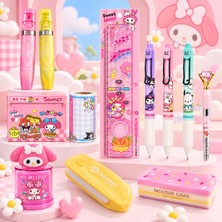 Belirtilmemiş Sanrio Kırtasiye Seti / Versatil Kalem, Silgi, Cetvel, Okul Etiketi, Kalem Ucu, Fosforlu Kalem, Kalemtıraş