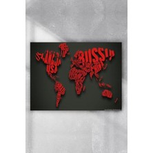 Pratik Ev (PSTER9569) Yazılı Dünya Haritası Poster (70X100 Cm)