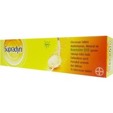 Supradyn Koenzim Q10 15 Efervesan Tablet Portakal Aromalı Multivitamin Takviye