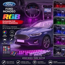 OtoÇizgi Ford Mondeo Ayak Altı LED Kumandalı Araç Içi Aydınlatma 4 Lü Sese Duyarlı Renk Değiştirme Özellikli