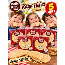 Emrah Gültekin Kağıt Helva Sade 5 Adet Geleneksel Lezzet Ince Kıtır Atıştırmalık Nostalji Kağıt Helva