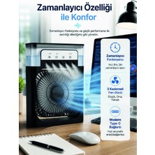 Demrion Su Hazneli Püskürtmeli Fan 1-3-5 Püskürtme Seçeneği, Type-C Güç Girişi