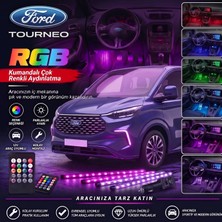OtoÇizgi Ford Tourneo Ayak Altı LED Kumandalı Araç Içi Aydınlatma 4 Lü Sese Duyarlı Renk Değiştirme Özellikli