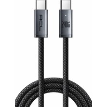 Acl ACK-132 240W Pd3.1 Type-C To Type-C Ultra Hızlı Şarj Kablosu (1.2m) - 48V/5A Laptop & Tablet Uyumlu LED Göstergeli Örgülü Kablo