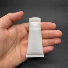 Pratik Ev Beyaz 20 ml Boş Fliptop Kapaklı Krem, Merhem ve Lipgloss Tüpü, 3 Adet