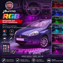 OtoÇizgi Fiat Punto Ayak Altı LED Kumandalı Araç Içi Aydınlatma 4 Lü Sese Duyarlı Renk Değiştirme Özellikli
