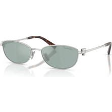 Tiffany Co. Tf 3115 600165 56 Unisex Oval Gümüş Aynalı Metal Güneş Gözlüğü