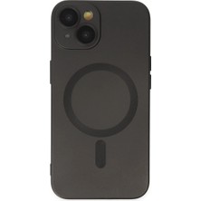 Efnaz Style Apple iPhone 14 Plus Kılıf Moshi Lens Magneticsafe Silikon - Siyah