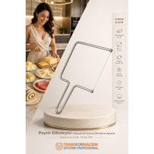 Pratik Ev Kitchen Professional Paslanmaz Çelik Telli Peynir Dilimleyici; 304 Kalite, 14X11.5 Cm, 2 Yedek Telli, Çok Amaçlı Kullanım 723243