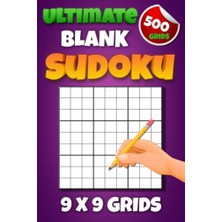 Pratik Ev Ultimate Boş Sudoku Izgarası: 500 Boş 9x9 Sudoku Bulmacası Izgarası