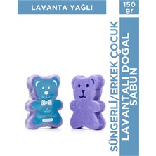 Volkan Ates Natural & Beauty Lavantalı Ayıcık Şekilli Süngerli Doğal Sabun Erkek Çocuk 150 gr