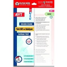 TeknoKapsül Özdebir Yayınları Ayt Türk Dili ve Edebiyatı Gis Yaprak Test