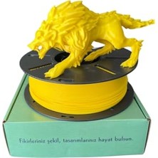 Pratik Ev Profesyonel Baskı Kalitesi, Profesyonel Baskı Kalitesi, Ams Uyumlu, Pla+ Katkılı Kırılmalara Karşı Dayanımlı, Pla+ 1.75 mm Sarı 1 kg 3D Yazıcı Filamenti