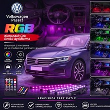 OtoÇizgi Volkswagen Passat Ayak Altı LED Kumandalı Araç Içi Aydınlatma 4 Lü Sese Duyarlı Renk Değiştirme Özellikli