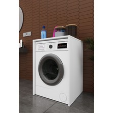 Asra Trend Lüks Çamaşır Makinesi Dolabı %100 MDF Çamaşır Kurutma Banyo Dolabı BD07