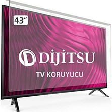 Pratik Ev DJTV43 Uyumlu 43 Inç Şeffaf Tv Ekran Koruyucu Paneli