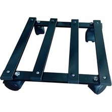 Pratik Ev Taşınabilir Hareketli Saksılık Damacana Altlığı Metal 30 cm Holtech Tasarım Tekerlekli Saksı Altlığı
