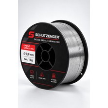 SCHUTZENGER Gazsız Gazaltı Kaynak Makinesi Teli Kaynak Teli 0.8 mm 1 kg German 1 Adet