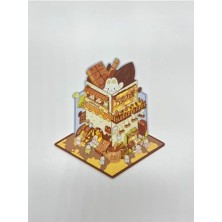 Pratik Ev Çikolata Evi Tasarlama Seti, 2 Yaprak, 116 Adet 3D Diorama Sticker