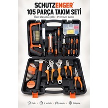 SCHUTZENGER 105 Parça Premium El Aleti Takım Seti – Özel Alaşımlı Çelik, Taşıma Çantalı, Ev, Araç ve Atölye Kullanımı Için