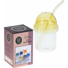 KRD Home Bardak Elion Çizgili Pipetli 390Ml KRD-4858