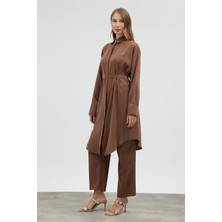 Vavinor Modal Cupra Tunik Pantolon Takım - Camel