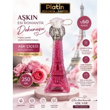 Platin Kolonyaları 250 Ml. Eyfel Kulesi Cam Şişe Aşk Çiçeği Kolonyası