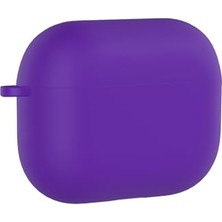 Pratik Ev Airpods Pro 3 Uyumlu Standart Silikon Kılıf Mor