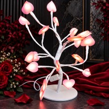 Oktay Sesal Yılbaşı Ağacı Pembe Kalpli  220V Fişli 40 cm Dekor Işk