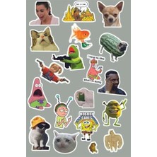 Pratik Ev Mizah Meme Funny Temalı Laptop Tablet Telefon Sticker Seti