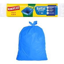 Pratik Ev Güçlü Battal Boy Çöp Poşeti 7'li 72X95 cm Sızdırmaz Yırtılmaz, Geri Dönüştürülebilir Atık Torbası
