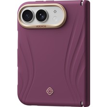 iPhone Duo Uyumlu Kılıf M-Safe Şarj Özellikli Çizgili Logolu Udemos Freedom Serisi Kapak Bordo