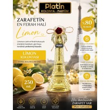 Platin Kolonyaları 250 Ml. Eyfel Kulesi Cam Şişe Limon Kolonyası