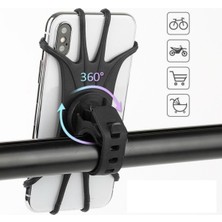 Efnaz Style Universal Bisiklet Motosiklet Çocuk Arabası Silikon 360 Derece Telefon Tutucu Tüm Modellerle Uyumlu