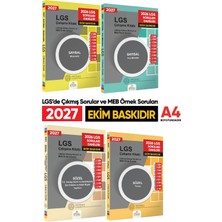 Karakutu Yayınları 2027 LGS 8.Sınıf Çıkmış ve MEB Örnek Sorular Çalışma Kitabı 4lü SET A4 RENKLİ Baskı