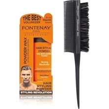 Pratik Ev Saç Şekillendirici Pudra Toz Wax Ultra Strong+Profesyonel Topuz Fırçası Krepe 3043 2'li Set
