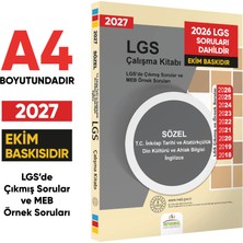 Karakutu Yayınları 2027 LGS 8.Sınıf Çıkmış ve MEB Örnek Soruları Tarih-Din-İng Sözel Çalışma Kitabı A4 Renkli Baskı