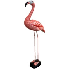 El Yapımı Flamingo Heykeli Büyük Boy Tropikal Ev ve Bahçe Dekorasyon