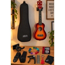 Midex UKX-233SB Sunburs Concert Ukulele (Askı Çanta Metod Pena)