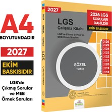 Karakutu Yayınları 2027 LGS 8.Sınıf Çıkmış ve MEB Örnek Soruları Türkçe Sözel Çalışma Kitabı A4 RENKLİ Baskı