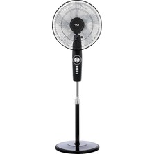 F49 Siyah 16 Inç 50W 4 Kademe 5 Pervane Döner Başlıklı Vantilatör